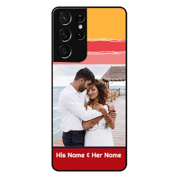 Galaxy S21 Ultra Custom Glass Mobile Case  - Colorful Case Design