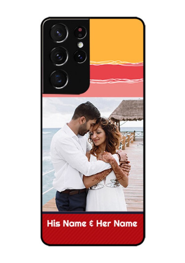 Galaxy S21 Ultra Custom Glass Mobile Case  - Colorful Case Design