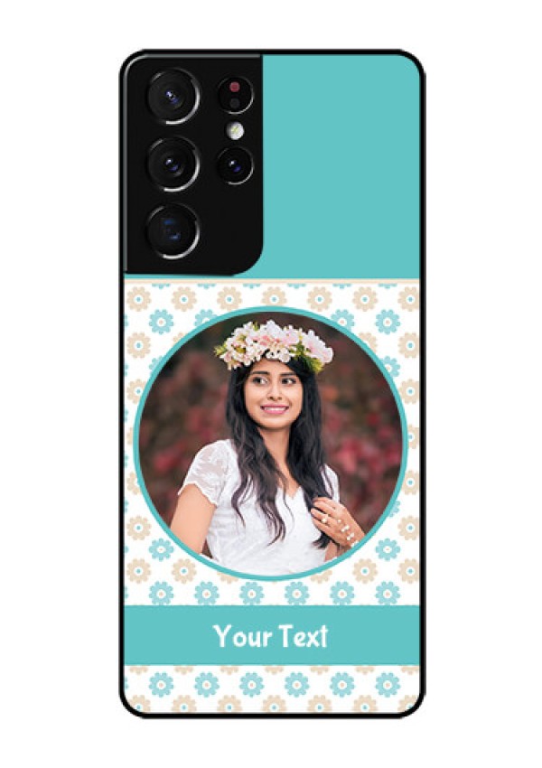 Galaxy S21 Ultra Custom Glass Mobile Case  - Beautiful Flowers Design