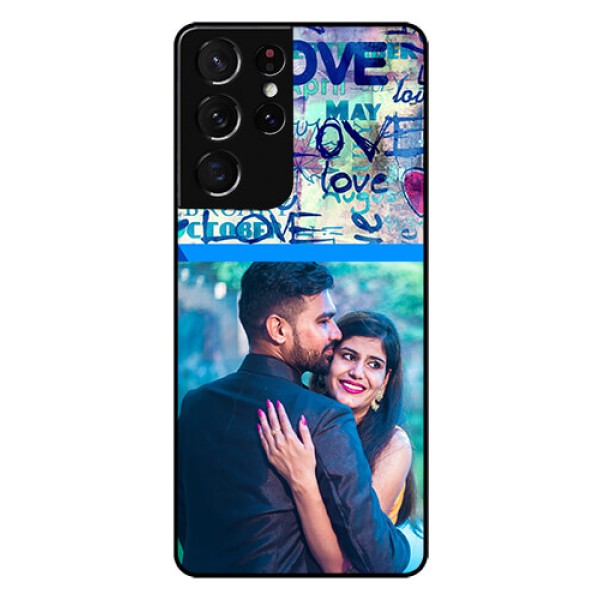 Galaxy S21 Ultra Custom Glass Mobile Case  - Colorful Love Design