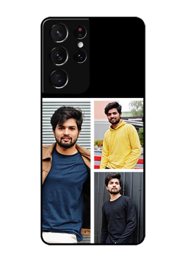 Galaxy S21 Ultra Photo Printing on Glass Case  - Upload Multiple Picture Design