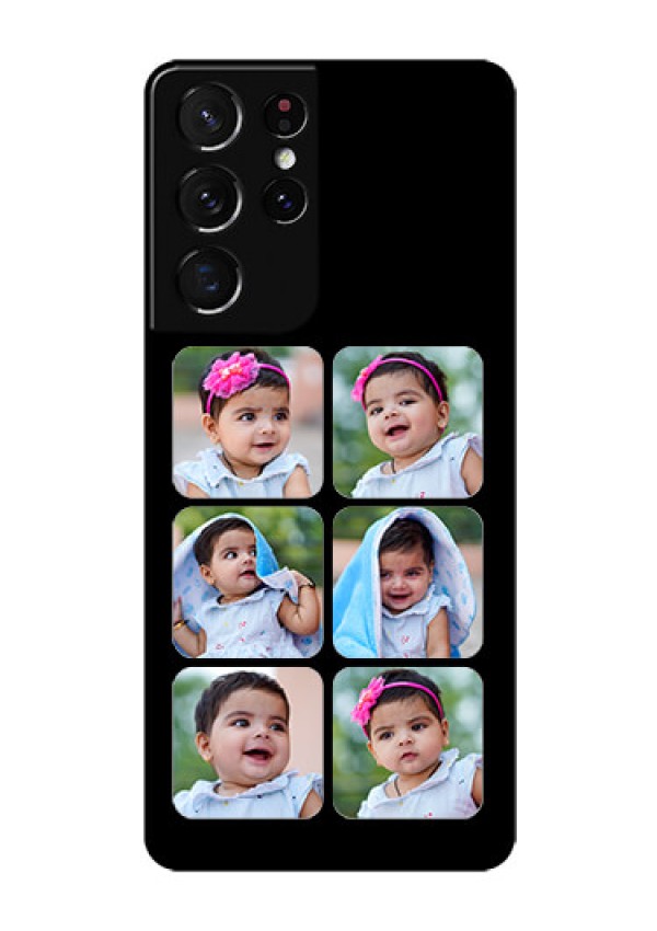 Galaxy S21 Ultra Photo Printing on Glass Case  - Multiple Pictures Design