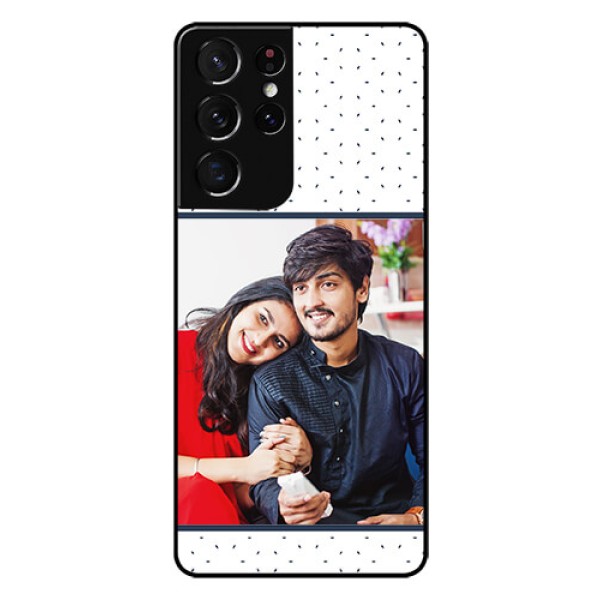 Galaxy S21 Ultra Personalized Glass Phone Case  - Premium Dot Design