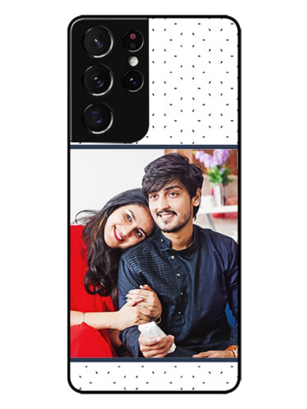 Custom Galaxy S21 Ultra Personalized Glass Phone Case  - Premium Dot Design