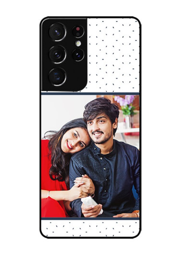 Galaxy S21 Ultra Personalized Glass Phone Case  - Premium Dot Design
