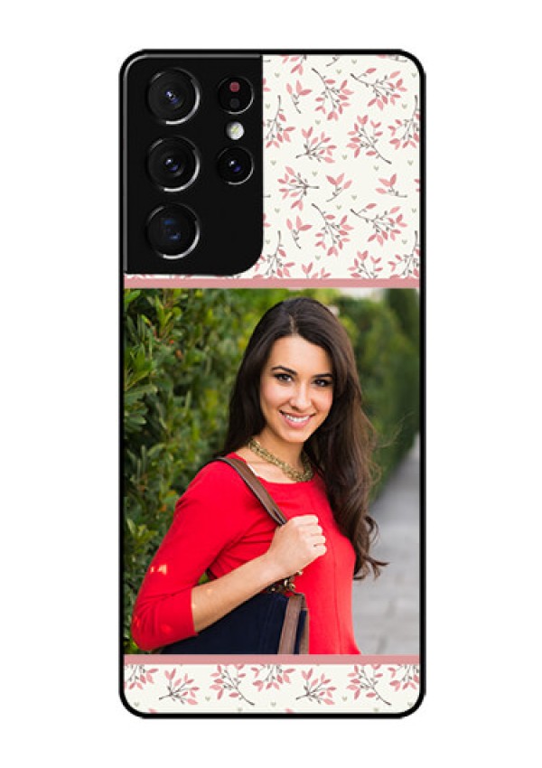 Galaxy S21 Ultra Custom Glass Phone Case  - Premium Floral Design