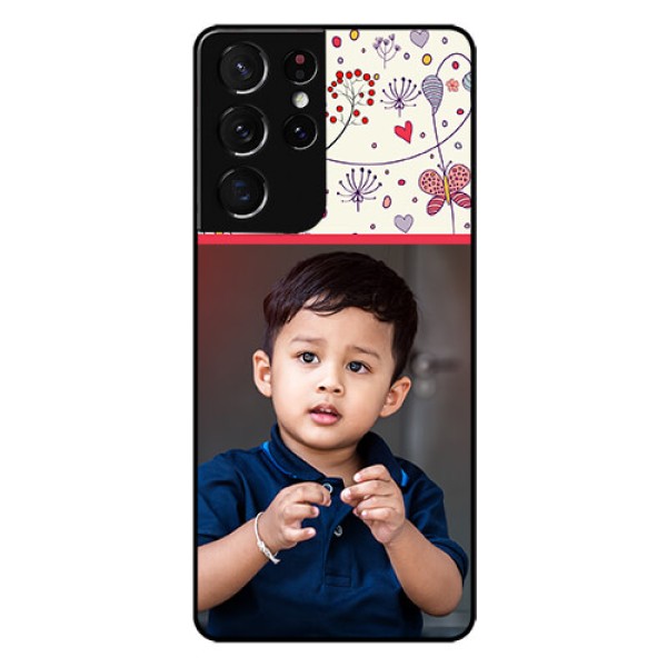 Galaxy S21 Ultra Custom Glass Mobile Case  - Premium Floral Design