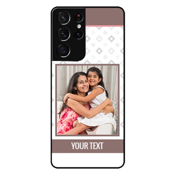Galaxy S21 Ultra Photo Printing on Glass Case - Simple Diamond Design Galaxy S21 Ultra Photo Printing on Glass Case - Simple Diamond Design
