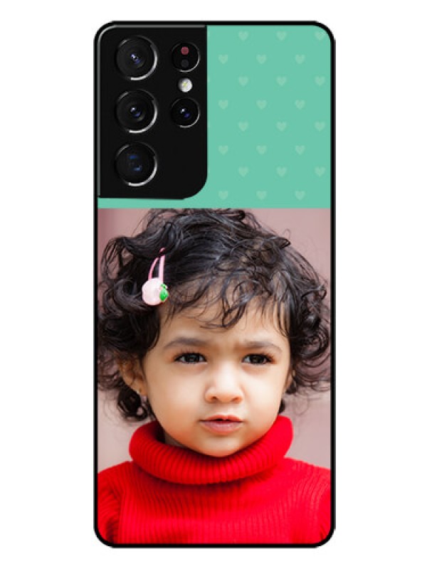 Custom Galaxy S21 Ultra Custom Glass Phone Case  - Lovers Picture Design