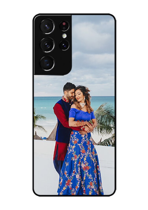 Galaxy S21 Ultra Photo Printing on Glass Case  - Upload Full Picture Design