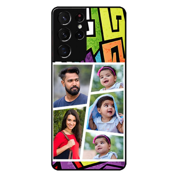 Galaxy S21 Ultra Custom Glass Phone Case  - Graffiti pattern Design