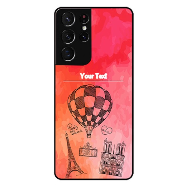 Galaxy S21 Ultra Custom Glass Phone Case  - Paris Theme Design