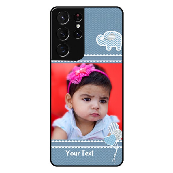 Galaxy S21 Ultra Photo Printing on Glass Case - with Kids Pattern Design Galaxy S21 Ultra Photo Printing on Glass Case - with Kids Pattern Design
