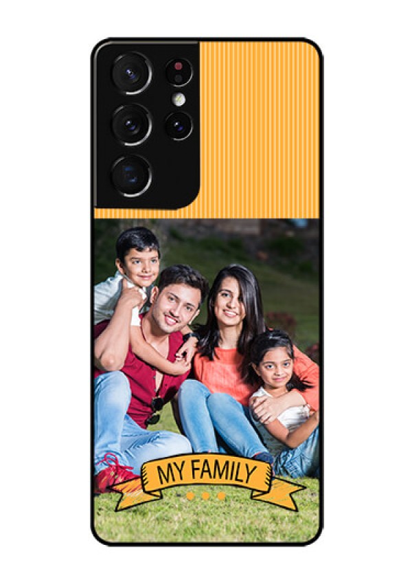 Galaxy S21 Ultra Custom Glass Phone Case  - My Family Design