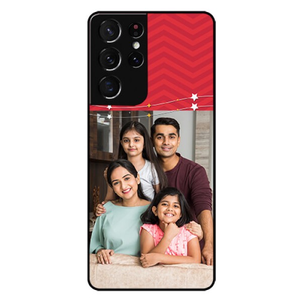 Galaxy S21 Ultra Personalized Glass Phone Case  - Happy Family Design