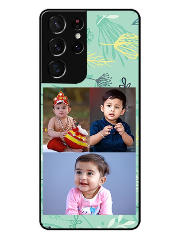 Custom Galaxy S21 Ultra Photo Printing on Glass Case  - Forever Family Design 
