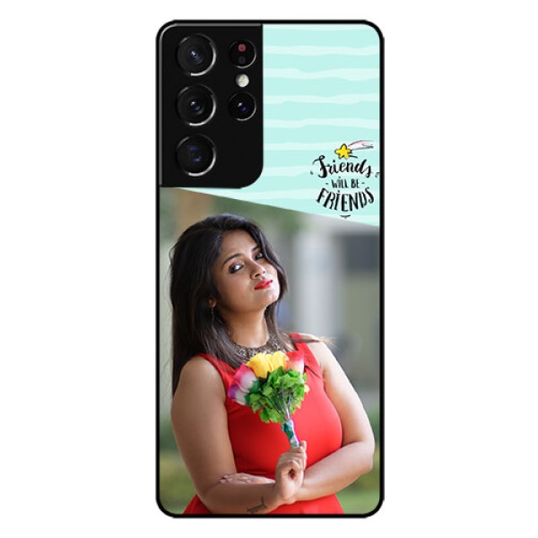 Galaxy S21 Ultra Custom Glass Phone Case - Friends Picture Icon Design Galaxy S21 Ultra Custom Glass Phone Case - Friends Picture Icon Design
