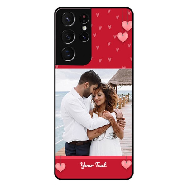 Galaxy S21 Ultra Custom Glass Phone Case  - Valentines Day Design
