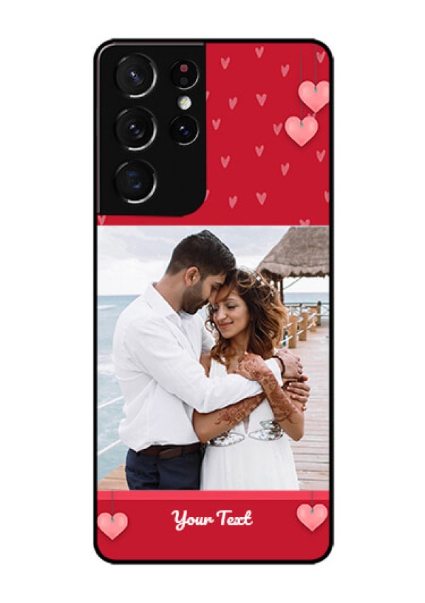 Galaxy S21 Ultra Custom Glass Phone Case  - Valentines Day Design