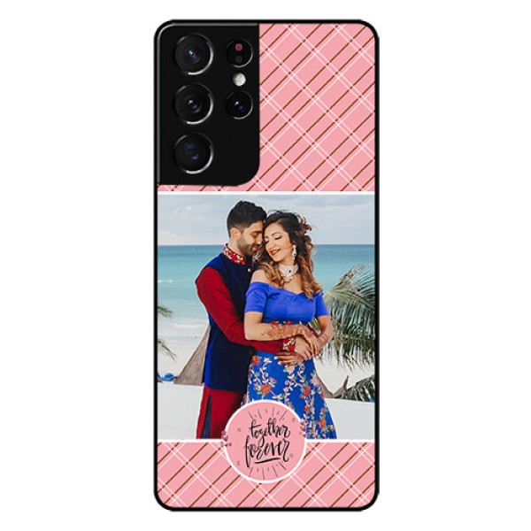 Galaxy S21 Ultra Personalized Glass Phone Case - Together Forever Design Galaxy S21 Ultra Personalized Glass Phone Case - Together Forever Design
