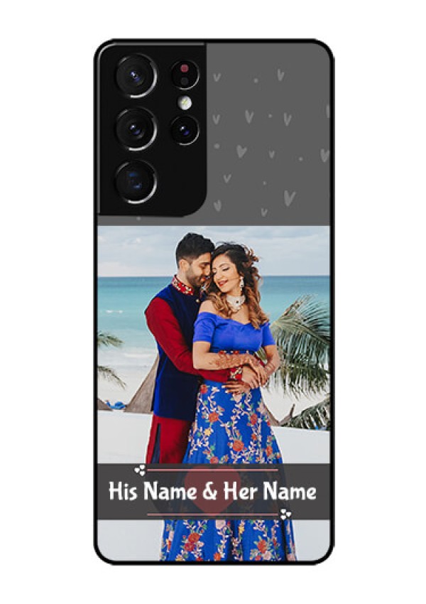 Galaxy S21 Ultra Custom Glass Mobile Case  - Buy Love Design with Photo Online