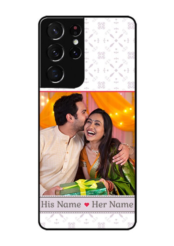 Galaxy S21 Ultra Custom Glass Mobile Case  - with Photo and Ethnic Design