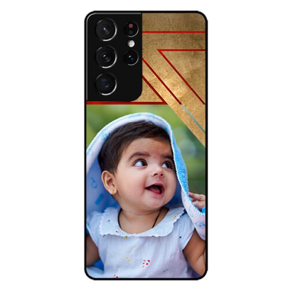 Galaxy S21 Ultra Personalized Glass Phone Case  - Gradient Abstract Texture Design