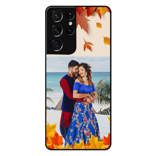 Galaxy S21 Ultra Photo Printing on Glass Case - Autumn Maple Leaves Design Galaxy S21 Ultra Photo Printing on Glass Case - Autumn Maple Leaves Design