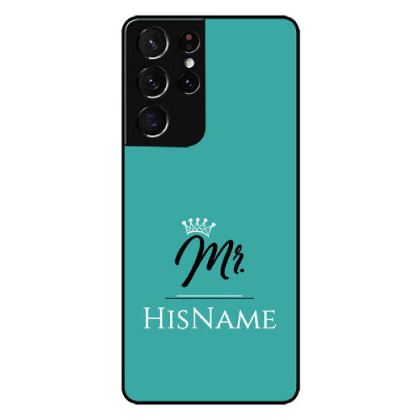 Galaxy S21 Ultra Custom Glass Phone Case Mr with Name