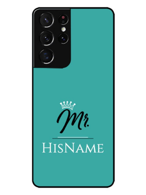 Custom Galaxy S21 Ultra Custom Glass Phone Case Mr with Name