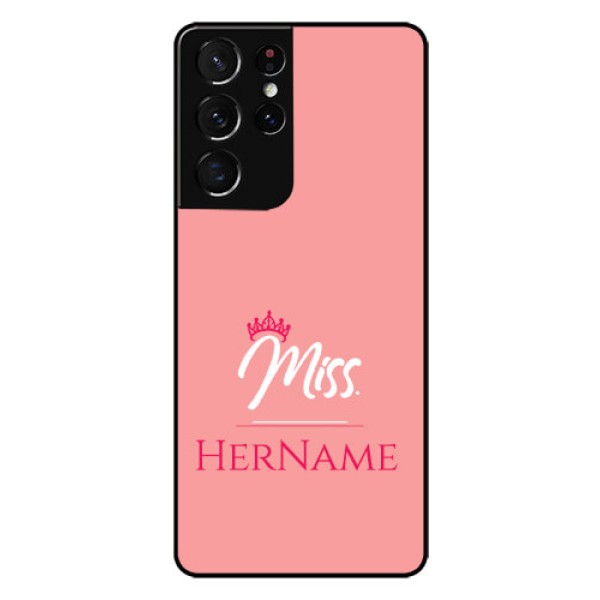 Galaxy S21 Ultra Custom Glass Phone Case Mrs with Name