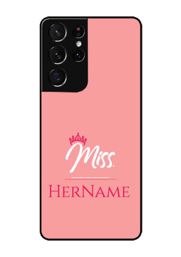 Galaxy S21 Ultra Custom Glass Phone Case Mrs with Name