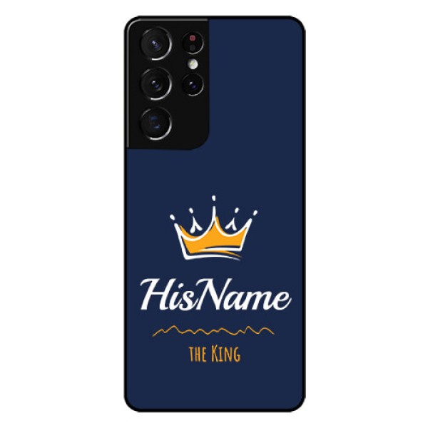 Galaxy S21 Ultra Glass Phone Case King with Name