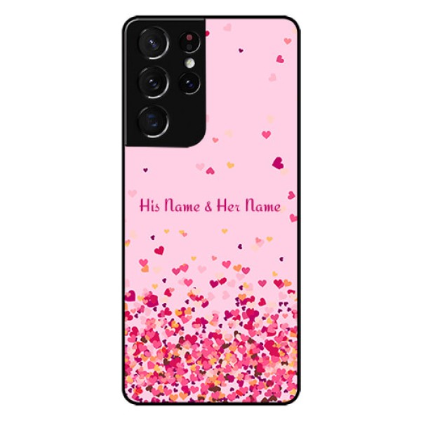 Galaxy S21 Ultra Photo Printing on Glass Case - Floating Hearts Design Galaxy S21 Ultra Photo Printing on Glass Case - Floating Hearts Design
