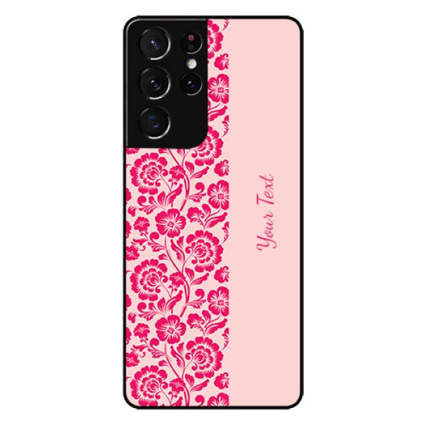 Galaxy S21 Ultra Custom Glass Phone Case - Attractive Floral Pattern Design Galaxy S21 Ultra Custom Glass Phone Case - Attractive Floral Pattern Design