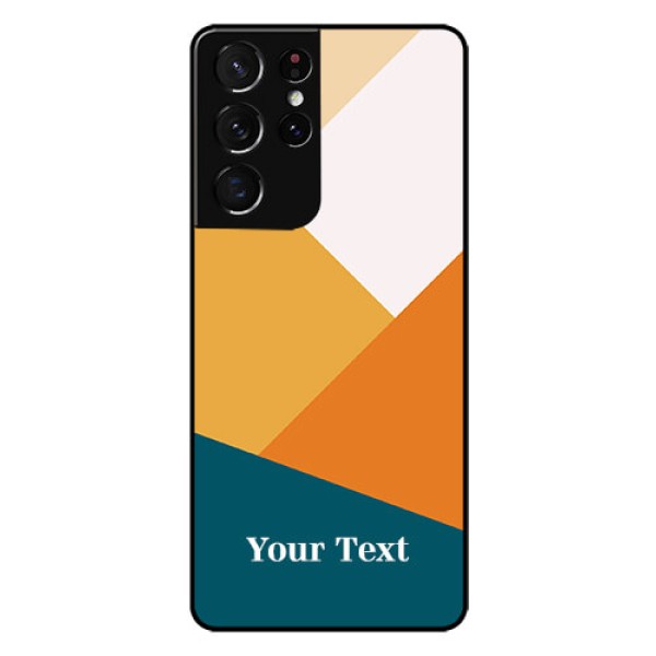 Galaxy S21 Ultra Personalized Glass Phone Case - Stacked Multi-colour Design Galaxy S21 Ultra Personalized Glass Phone Case - Stacked Multi-colour Design