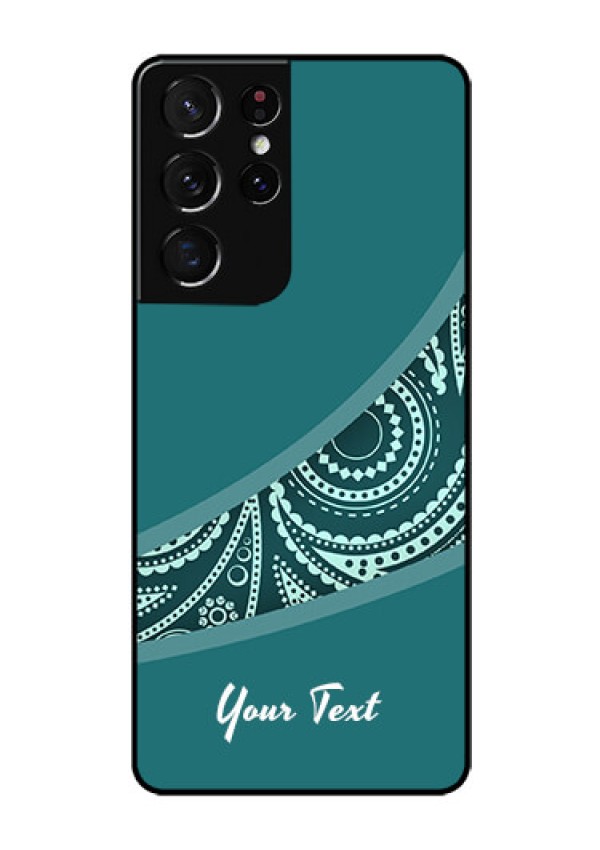 Galaxy S21 Ultra Photo Printing on Glass Case - semi visible floral Design
