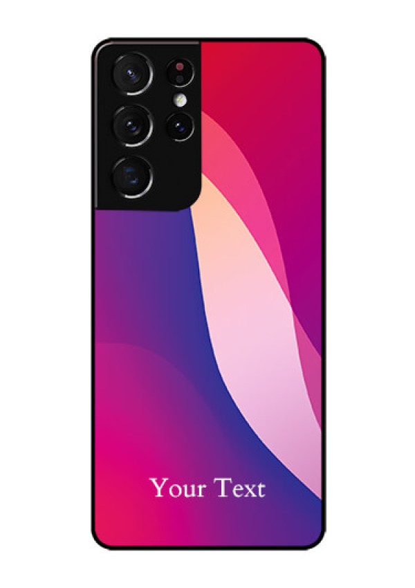 Galaxy S21 Ultra Personalized Glass Phone Case - Digital abstract Overlap Design
