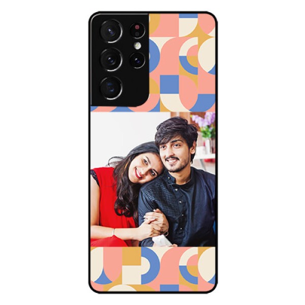 Galaxy S21 Ultra Photo Printing on Glass Case - Semi-circle Maze Pattern Design Galaxy S21 Ultra Photo Printing on Glass Case - Semi-circle Maze Pattern Design