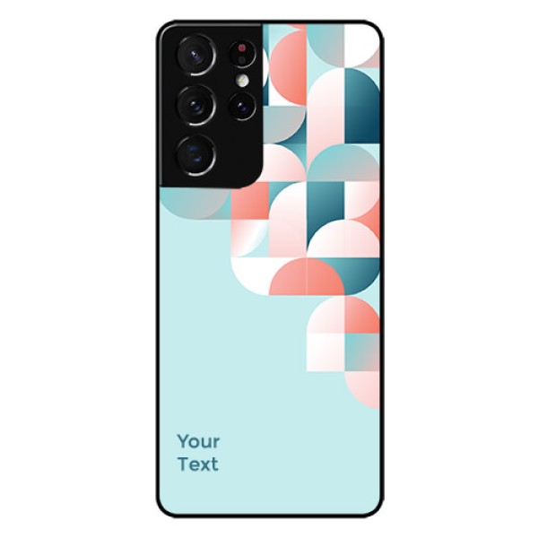 Galaxy S21 Ultra Custom Glass Phone Case - Stylish Semi-circle Pattern Design Galaxy S21 Ultra Custom Glass Phone Case - Stylish Semi-circle Pattern Design