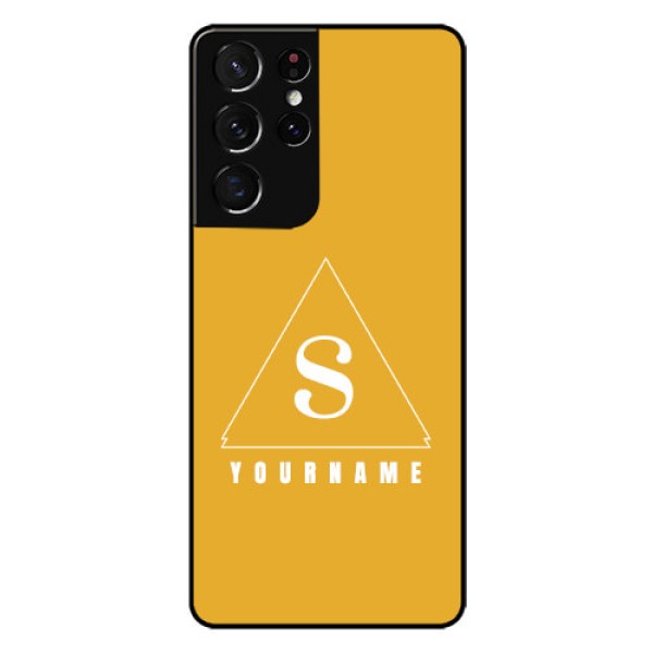 Galaxy S21 Ultra Personalized Glass Phone Case - simple triangle Design Galaxy S21 Ultra Personalized Glass Phone Case - simple triangle Design