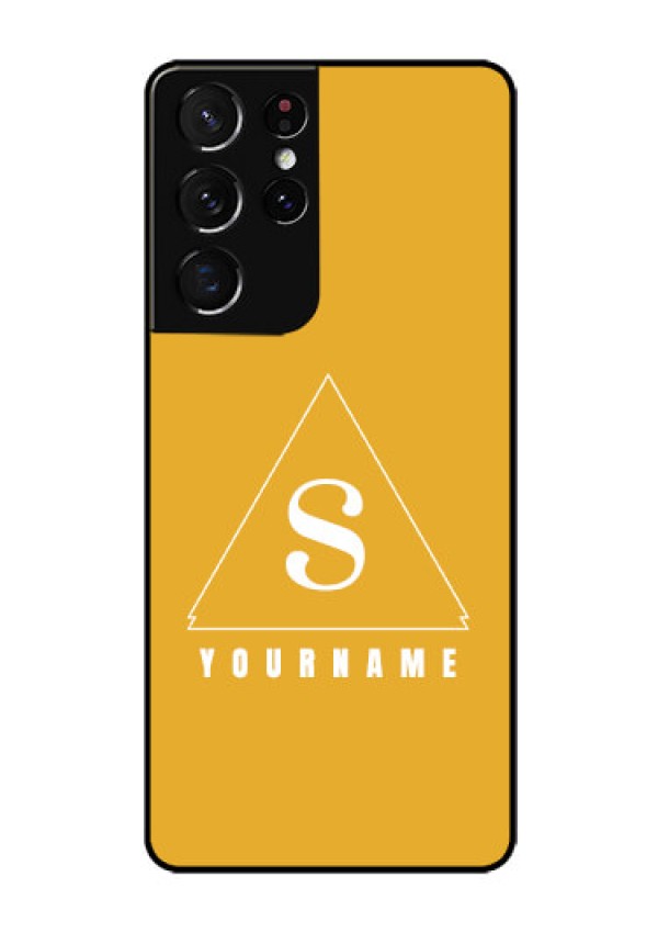 Galaxy S21 Ultra Personalized Glass Phone Case - simple triangle Design