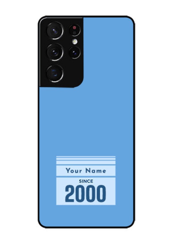 Galaxy S21 Ultra Custom Glass Mobile Case - Custom Year of birth Design