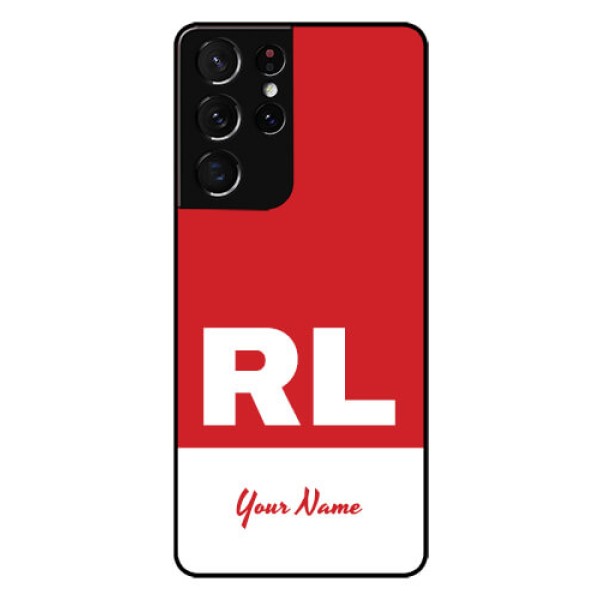 Galaxy S21 Ultra Personalized Glass Phone Case - dual tone custom text Design Galaxy S21 Ultra Personalized Glass Phone Case - dual tone custom text Design