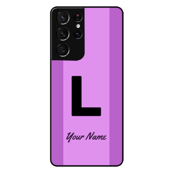 Galaxy S21 Ultra Custom Glass Phone Case - Tricolor custom text Design Galaxy S21 Ultra Custom Glass Phone Case - Tricolor custom text Design