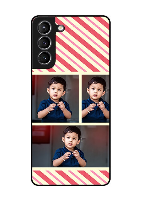Galaxy S21 Personalized Glass Phone Case  - Picture Upload Mobile Case Design