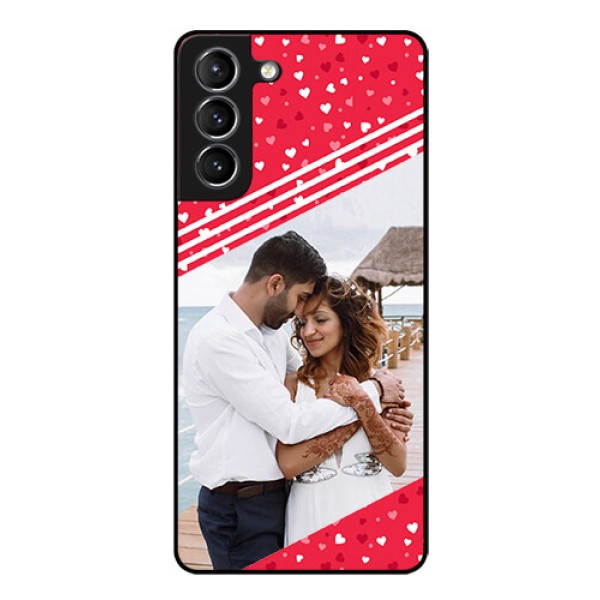 Galaxy S21 Custom Glass Mobile Case  - Valentines Gift Design