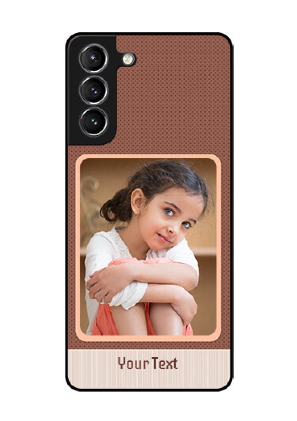 Galaxy S21 Custom Glass Phone Case  - Simple Pic Upload Design