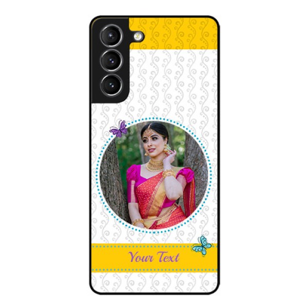 Galaxy S21 Custom Glass Mobile Case  - Girls Premium Case Design