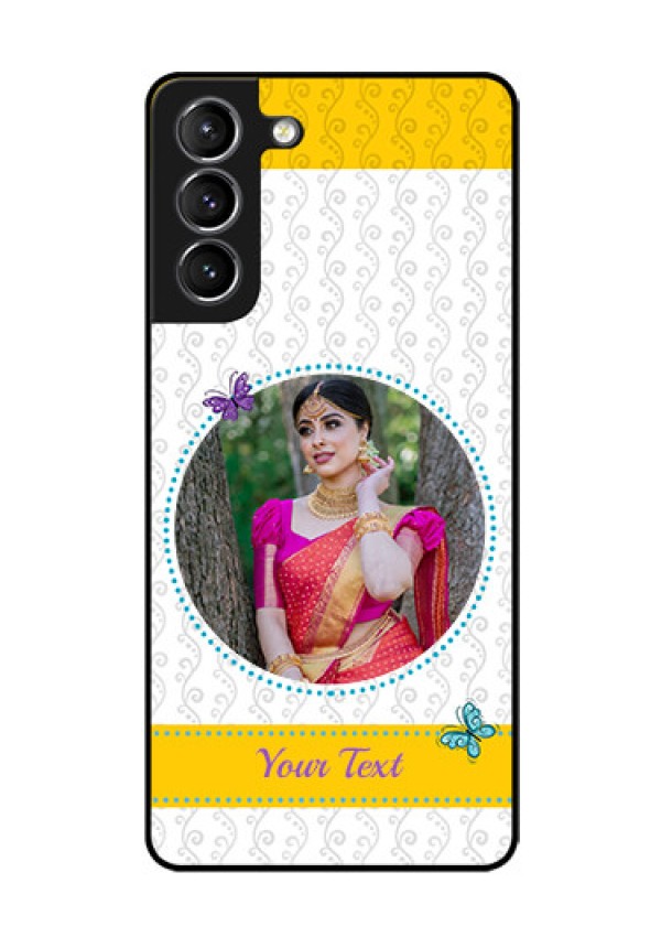 Galaxy S21 Custom Glass Mobile Case  - Girls Premium Case Design